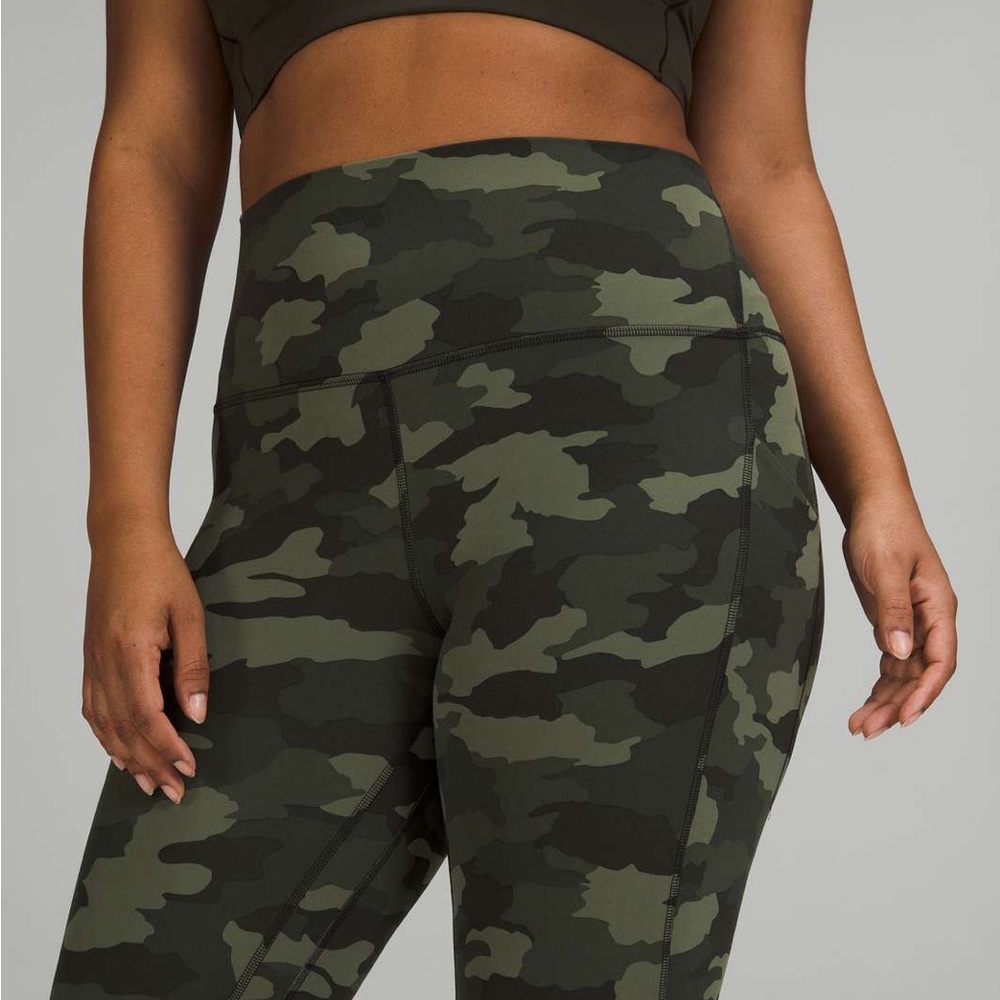 Lululemon Align 25" Leggings w/ Pockets in Heritage Camo Olive Size 6 - Picture 2 of 7